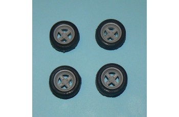 Wheels + tyres ( tarmac ) – Enkei / 4 pcs / for Nissan 240RS 1/24